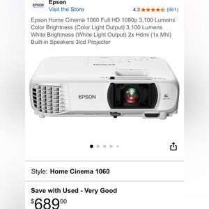 Epson Home Cinema Projector Box